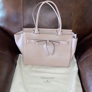 Kate Spade Blush Satchel with Bow Accent